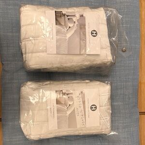 Hotel Collection Ivory Quilted Euro Sham - Set of Two